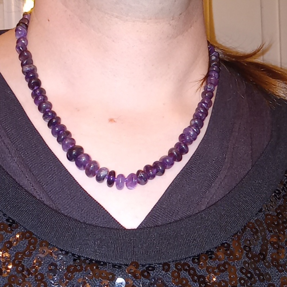 Purple Beaded Necklace - Picture 2 of 2